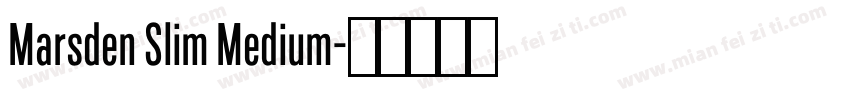 Marsden Slim Medium字体转换
